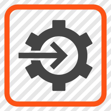 COG Tümleştirme vektör simgesi bir çerçeve içinde