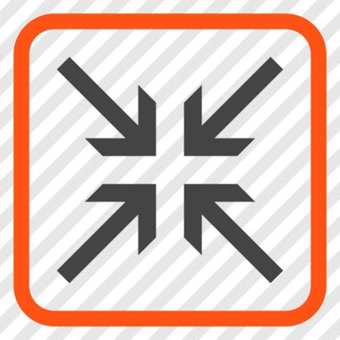 Oklar vektör simgesi bir çerçeve içinde collide