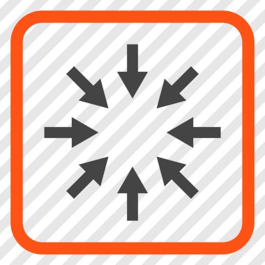 Kompakt oklar bir çerçeve içinde simge vektör