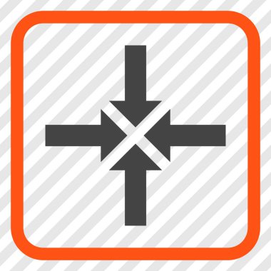 Oklar vektör simgesi bir çerçeve içinde sıkıştırmak