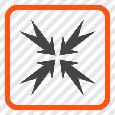 Sıkıştırma ok bir çerçeve içinde simge vektör