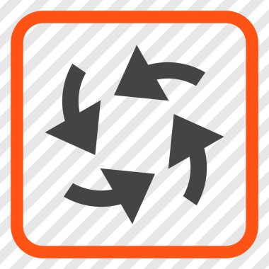 Siklon oklar bir çerçeve içinde simge vektör