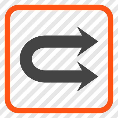 Çift sağ ok vektör simgesi bir çerçeve içinde