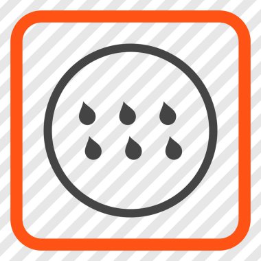 Damla vektör simgesi bir çerçeve içinde