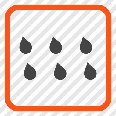 Damla vektör simgesi bir çerçeve içinde