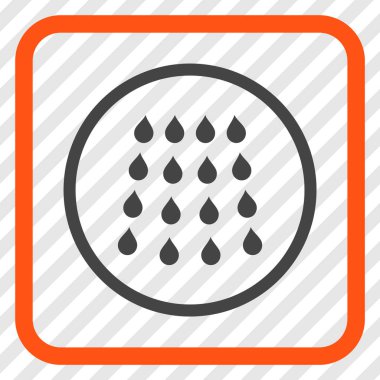 Damla vektör simgesi bir çerçeve içinde