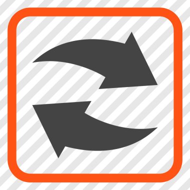 Exchange oklar bir çerçeve içinde simge vektör