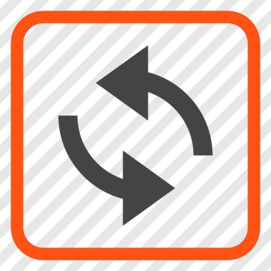 Exchange oklar bir çerçeve içinde simge vektör