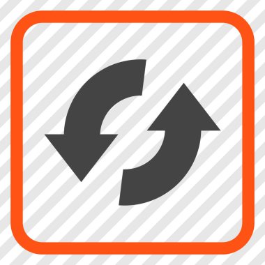 Exchange oklar bir çerçeve içinde simge vektör