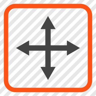 Genişletin okları vektör simgesi bir çerçeve içinde