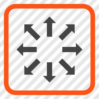 Oklar vektör simgesi bir çerçeve içinde patlayabilir