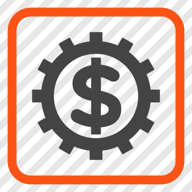 Finans sektöründe vektör simgesi bir çerçeve içinde