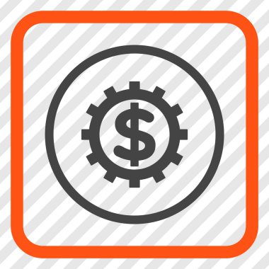 Finans sektöründe vektör simgesi bir çerçeve içinde