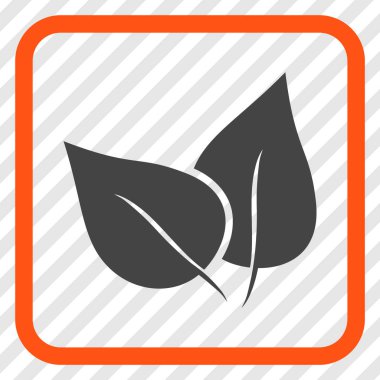 Flora Bitki vektör simgesi bir çerçeve içinde