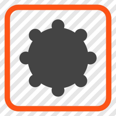 Dişli vektör simgesi bir çerçeve içinde