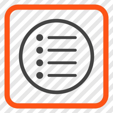 Öğeleri vektör simgesi bir çerçeve içinde