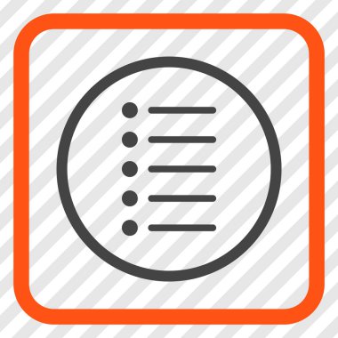 Öğeleri vektör simgesi bir çerçeve içinde