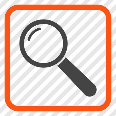 Büyüteç'i vektör simgesi bir çerçeve içinde