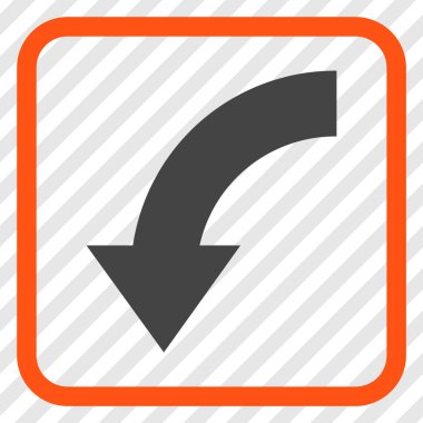 Vektör simgesi bir çerçeve içinde aşağı Döndür