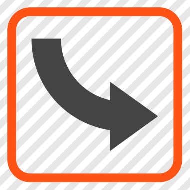 Doğru vektör simgesi bir çerçeve içinde döndürme