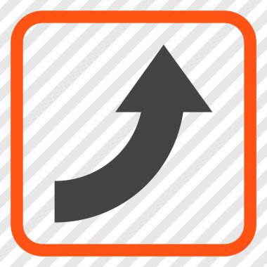 Vektör simgesi bir çerçeve içinde yukarı Döndür