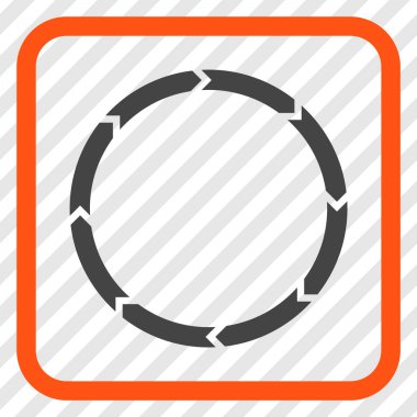 Döndürme vektör simgesi bir çerçeve içinde