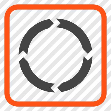 Döndürme vektör simgesi bir çerçeve içinde