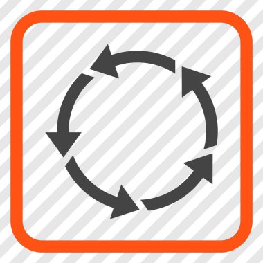 Döndürme vektör simgesi bir çerçeve içinde