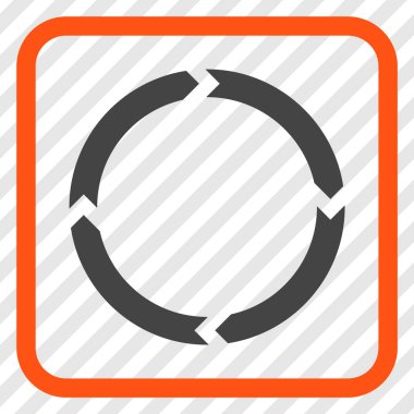 Döndürme vektör simgesi bir çerçeve içinde