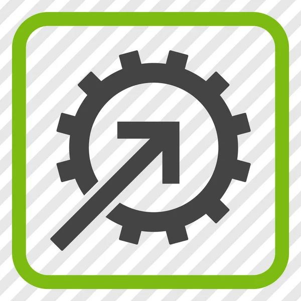 Cog Integration Vector Icon In a Frame — Stock Vector