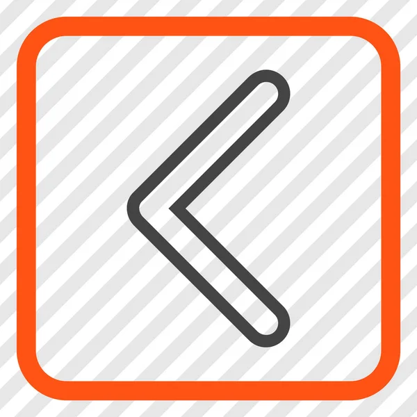 Pijlpunt links Vector Icon In een Frame — Stockvector