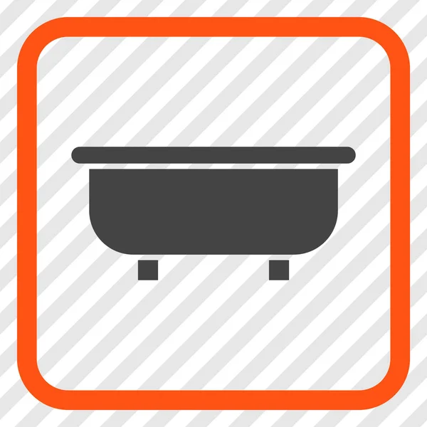 Bañera Vector icono en un marco — Vector de stock