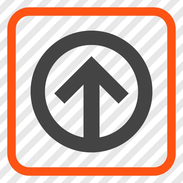 Direction Up Vector Icon In a Frame — Stock Vector