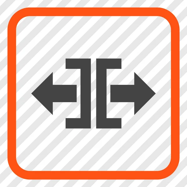 Divida el ícono vectorial de dirección horizontal en un marco — Archivo Imágenes Vectoriales