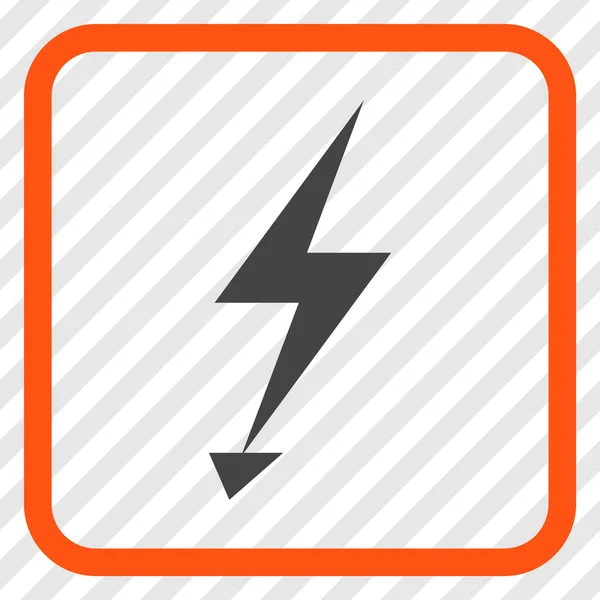 Elektrische Strike Vector Icon In een Frame — Stockvector