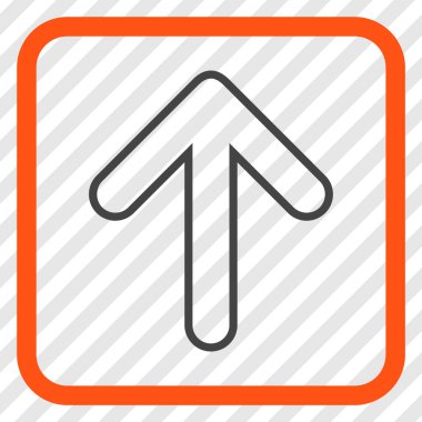 Vektör simgesi bir çerçeve içinde yukarı yönlü ok