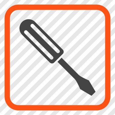 Tornavida vektör simgesi bir çerçeve içinde