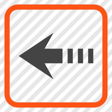 Sol vektör simgesi bir çerçevede göndermek