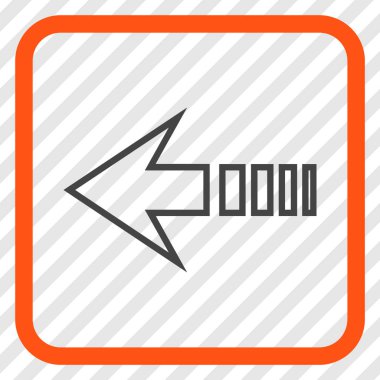 Sol vektör simgesi bir çerçevede göndermek