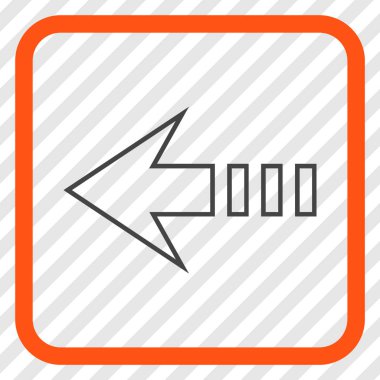 Sol vektör simgesi bir çerçevede göndermek