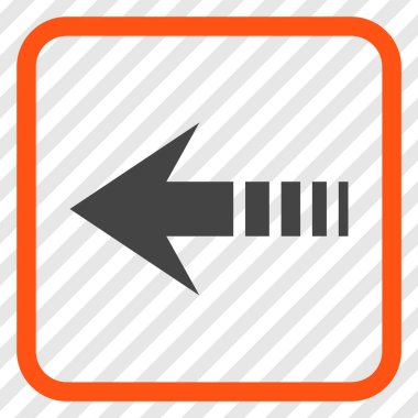 Sol vektör simgesi bir çerçevede göndermek