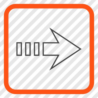 Doğru vektör simgesi bir çerçevede göndermek