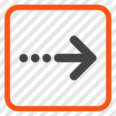 Doğru vektör simgesi bir çerçevede göndermek