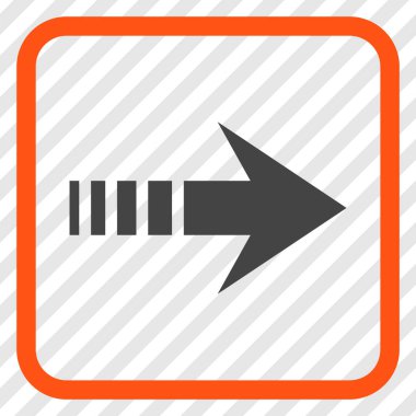 Doğru vektör simgesi bir çerçevede göndermek