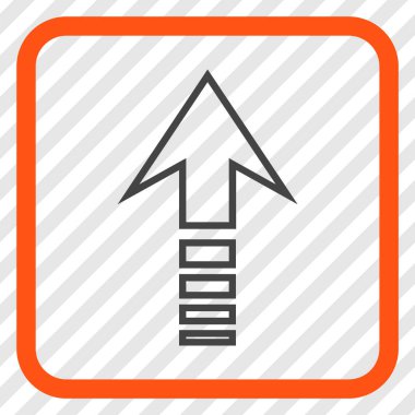 Vektör simgesi bir çerçeve içinde gönder