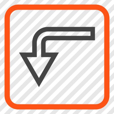 Vektör simgesi bir çerçeve içinde geri çevirmek