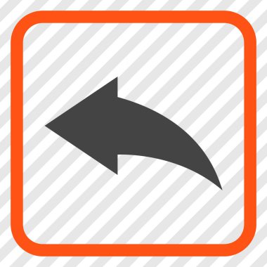 Vektör simgesi bir çerçeve içinde geri al