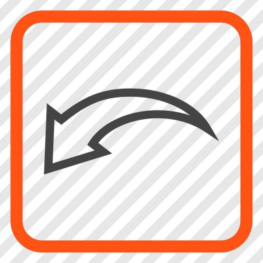 Vektör simgesi bir çerçeve içinde geri al