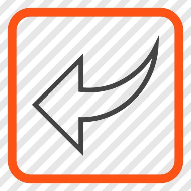 Vektör simgesi bir çerçeve içinde geri al