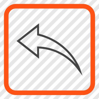 Vektör simgesi bir çerçeve içinde geri al